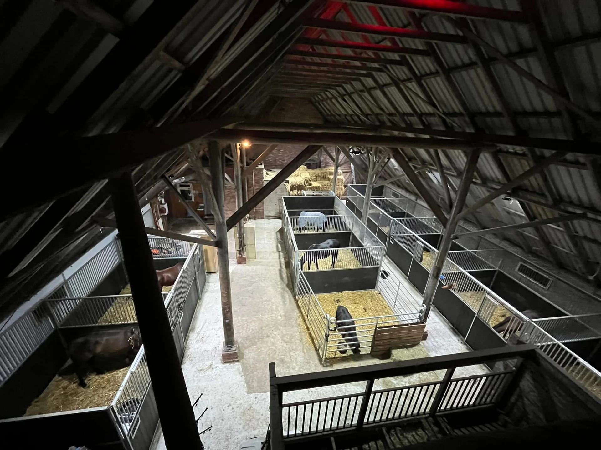Interieur van de paardenstal op De Liekehoeve
